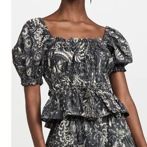 Ulla Johnson Evita Top - Blackbird (Size 6)